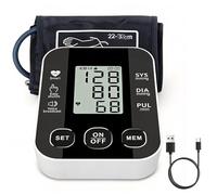 XPJBKC Tensiomètre Bras, Tensiometre Bras Professionnel avec Grand Écran Numérique et Instructions Vocales (Anglais), Brassard Ajustable (22-32 cm), 2 x 99 Mémoire, pour Une Utilisation à Domicile