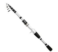 XPJYUA Canne à pêche Canne à pêche télescopique ultralégère et Dure, Portable, Longue coulée, en Fiber de Carbone, 1.5 à 2.4m, matériel à Action Rapide(Casting Rod,1.8m)