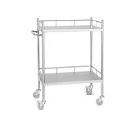 XPJYUA Chariot Étagères INOX Chariot médical épaissi en Acier Inoxydable | Table d'instruments chirurgicaux à support, petit chariot for habillage d'infirmière