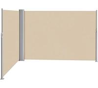 XPJYUA Écran d‘intimité pour Balcon Auvent Double Face for Patio, auvent latéral rétractable, Pare-Soleil en Polyester, abri(Beige 236 x 71in)