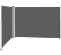 XPJYUA Écran d‘intimité pour Balcon Auvent Double Face for Patio, auvent latéral rétractable, Pare-Soleil en Polyester, abri(Gray 236x 63in)