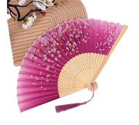XPJYUA Éventail Pliable d'été, Portable, Manuel, en Forme de Fleur, Accessoires scène, éventails colorés à Faire soi-même Éventails de Mariage en Bois(Color 1)