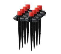 XPJYUA Goutteurs pour Irrigation Goutte à Goutte Goutteur à 8 Trous 1/4″ avec Piquet, débit réglable de 0 80 l/h, système Anti-décrochage for l'irrigation extérieure, d'arrosage Goutte(100pcs)