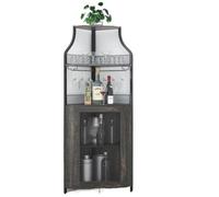 XPJYUA Meuble Bar d'angle Meuble Bar d'angle for Salle à Manger | Casier à vin amovible, porte-verre, buffet autoportant de rangement généreux
