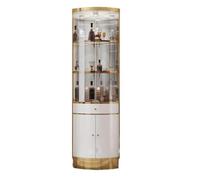 XPJYUA Meuble Bar d'angle Wine Cabinet, Living Room Corner | Glass Door, Wire Drawing