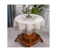 XPJYUA Napperon en Dentelle Vintage Nappe for Table Ronde en Dentelle, Couverture de Table à Manger, Tapis de Table brodé, Housse Anti-poussière(Color5,Diameter 140cm Round)