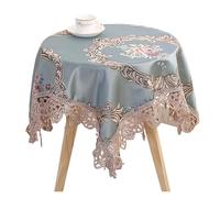 XPJYUA Napperon en Dentelle Vintage Nappe Ronde/carrée avec Couverture de Table brodée par Gland for la décoration de Mariage Nappe Ronde(Type1,110x110cm Round)