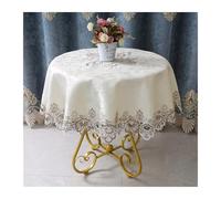 XPJYUA Napperon en Dentelle Vintage Nappe Ronde en Dentelle Blanche for la Maison, Couverture de Table à Manger, Fleur brodée, for la Maison(Color13,Diameter 120cm)