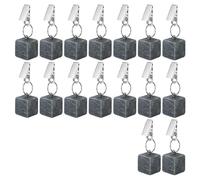 XPJYUA Poids de Nappe Lot de 16 Poids for Nappe avec Pince métallique, Pierres suspendues en Forme Cube, for marbre for décoration