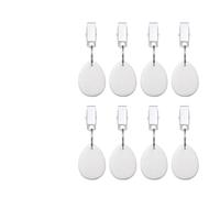 XPJYUA Poids de Nappe Lot de 8 ou 16 Poids Nappe en marbre Forme Goutte avec Pinces, réutilisables, compacts et délicats, for Le Camping l'extérieur(White,8 PCS)