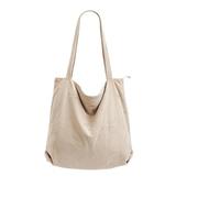 XPJYUA Sac fourre-tout en velours côtelé Sacs à bandoulière en velours côtelé for femmes, sacs main de loisirs style universitaire, fourre-tout poches multiples et grande capacité(Color17)