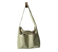 XPJYUA Sac fourre-tout en velours côtelé Sacs à bandoulière en velours côtelé for femmes, sacs main de loisirs style universitaire, fourre-tout poches multiples et grande capacité(Beige)