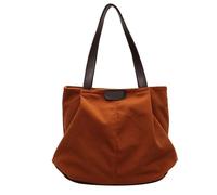 XPJYUA Sac fourre-tout en velours côtelé Sacs fourre-tout décontractés en velours côtelé for femmes, sacs à bandoulière fermeture éclair de grande capacité for jeunes Bolsas Para Mujeres(Light brown)