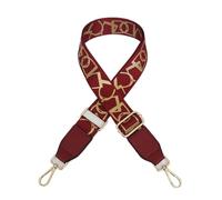 XPJYUA Sangle Sac bandouliere Bandoulière for Sac à bandoulière Amovible et réglable en Toile for Femme, Largeur 3,8 cm(Wine Red)