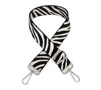 XPJYUA Sangle Sac bandouliere Bandoulière réglable for Sac à bandoulière à Motif zèbre for Femme, Accessoire de Rechange for Sac à Main, Large Sangle de Sac à Main(White Silver Buckle)