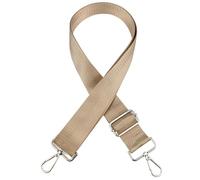 XPJYUA Sangle Sac bandouliere Sangle de Sac à bandoulière Longue Couleur Unie Large Sangle de Remplacement for Sacs en Nylon Femme Accessoires de Messager Sangles de Sac(Beige-Silver)
