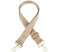 XPJYUA Sangle Sac bandouliere Sangle de Sac à bandoulière Longue Couleur Unie Large Sangle de Remplacement for Sacs en Nylon Femme Accessoires de Messager Sangles de Sac(Beige-Gold)