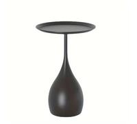 XPJYUA Table Basse Ronde 1 pièce Petite Table Ronde d'appoint de canapé | Thé, mini lit minimaliste de luxe léger, créateur d'art mobile(Black)