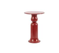 XPJYUA Table Basse Ronde Table Basse de Luxe légère Italienne | Créatif rond en métal nordique minimaliste salon meubles chambre lit côté(Red)