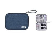 XPJYUA Trousse de Voyage pour appareils électroniques Sac de Rangement électronique, Pochette Transport étanche, Sac Voyage, Organisateur câbles Universel, Accessoires(Blue)