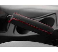 XPKLTXZW Couverture De Frein à Main De Voiture pour Alfa Romeo Mito Stelvio Giulia Giulietta, Cuir Anti DéRapant Housse De PoignéEs De Frein à Main Protection IntéRieure Accessoires,A/Black-Red Line