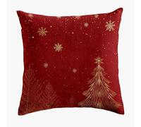 xpkvdsq Housse Coussin 60 X 60 Cm Arbre Noël Flocon Neige Housse Coussins Decoratif avec Fermeture Éclair Invisible pour Canapé Lit Chaise Salon,Idéal pour Une Mise À Niveau De La Chambre À Coucher