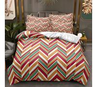 xpkvdsq Housse de Couette 200x200cm Géométrie Brune Housses de Couettes 3 Pièces,Microfibre de Luxe Moderne Ensemble de Literie Hypoallergénique Adultes avec 2 Taies d'oreillers 50x75cm