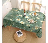xpkvdsq Nappe Rectangulaire Anti Tache Abeille Margarite Vintage Nappe de Noël, Housse de Table en Antitache Imperméable Lavable,pour Fête de Noël,Décoration de Table Noel140x180cm