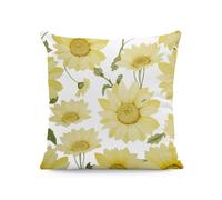 xpkvdsq Taie Oreiller 50x50cm Tournesol Microfibre Premium Housse Coussin pour Coussins Canapé/Lit Tissu Super Doux Resistant et Lavable Anti-Acariens avec Fermeture éclair Invisible