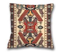 xpkvdsq Taie Oreiller 60x60cm Modèle Bohème Rétro Housse de Coussin en Microfibre de Lin Rectangulaire, Douceur Respirante,ne se déforme Pas Facilement, pour lit,Chaise Salon Voiture