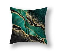 xpkvdsq Taie Oreiller 70x70cm Doré Vert Housse de Coussin en Microfibre de Lin Rectangulaire, Douceur Respirante,ne se déforme Pas Facilement, pour lit,Chaise Salon Voiture