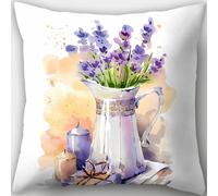 xpkvdsq Taie Oreiller 70x70cm Lavande Housse Coussin Douce Et Brossée, Housse de Coussin avec Fermeture Éclair Invisible, Résistant et Hypoallergénique pour Oreiller