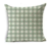 xpkvdsq Taie Oreiller 80x80cm Géométrie Verte Housse de Coussin en Microfibre de Lin Rectangulaire, Douceur Respirante,ne se déforme Pas Facilement, pour lit,Chaise Salon Voiture