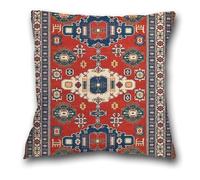 xpkvdsq Taie Oreiller 80x80cm Modèle Bohème Rétro Housse de Coussin en Microfibre de Lin Rectangulaire, Douceur Respirante,ne se déforme Pas Facilement, pour lit,Chaise Salon Voiture