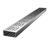 XPLKQXE Caniveau Étroit 100 Cm, Kit Caniveau En Acier Inoxydable 304, Évacuation Des Eaux Pluviales Crédules Gouttière Pour Cour Allée Garage(100x10x4cm/1pcs)