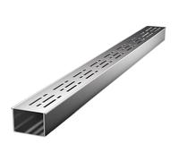 XPLKQXE Caniveau Étroit 100 Cm, Kit Caniveau En Acier Inoxydable 304, Évacuation Des Eaux Pluviales Crédules Gouttière Pour Cour Allée Garage(100x7x5cm/5pcs)