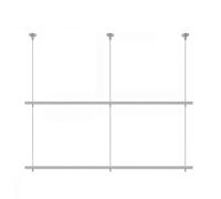 XPLKQXE Portants À Vêtements Réglables en Hauteur, Présentoirs Muraux en Métal Simples pour Magasin De Vêtements, Tringles À Vêtements Robustes en Métal(Silver-2-Tier,180cm/70.9in)