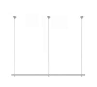 XPLKQXE Portants À Vêtements Réglables en Hauteur, Présentoirs Muraux en Métal Simples pour Magasin De Vêtements, Tringles À Vêtements Robustes en Métal(Silver-1-Tier,200cm/78.7in)