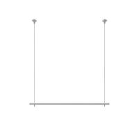 XPLKQXE Portants À Vêtements Réglables en Hauteur, Présentoirs Muraux en Métal Simples pour Magasin De Vêtements, Tringles À Vêtements Robustes en Métal(Silver-1-Tier,80cm/31.5in)