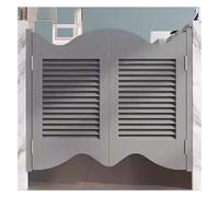 XPLKQXE Porte Double De Style Café, Portes Battantes De Style Saloon, Porte Battante En Bois À Persiennes Pour Clôture Extérieure Avec Charnières Et Quincaillerie(85X100cm(33.5x39.4in))