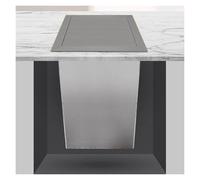 XPLKQXE Poubelle Carrée Encastrable en Acier Inoxydable, Poubelles De Comptoir avec Couvercle pour Meubles De Cuisine, Gouttière À Encastrer, Restaurant, Bureau(Grey,220mm)