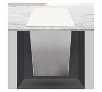 XPLKQXE Poubelle Carrée Encastrable en Acier Inoxydable, Poubelles De Comptoir avec Couvercle pour Meubles De Cuisine, Gouttière À Encastrer, Restaurant, Bureau(Blanc,160mm)