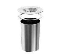 XPLKQXE Poubelle Comptoir Meuble Cuisine, Poubelle Encastrée en Acier Inoxydable, Gouttière Couvercle, Corbeille À Papier Intégrée, Lavabo Salle À Manger Restaurant(240x390mm)