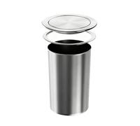 XPLKQXE Poubelle Encastrée 8 L/9 L/12 L avec Couvercle, Gouttière Ronde en Acier Inoxydable, Poubelle À Encastrer, Seau À Déchets De Comptoir Intégré pour Maison(240x290mm)