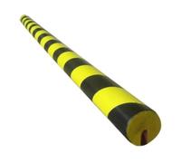 XPLKQXE Protecteur De Bord, Rayures Jaunes/Noires Haute Visibilité, Rembourrage en Mousse Résistant, Autocollant, Pare-Chocs De Sécurité De 100 Cm, Murs De Garage(Black+Yellow-100x4x0.8cm,1pcs)