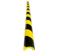 XPLKQXE Protecteur De Bord, Rayures Jaunes/Noires Haute Visibilité, Rembourrage en Mousse Résistant, Autocollant, Pare-Chocs De Sécurité De 100 Cm, Murs De Garage(Black+Yellow-100x5x2.5cm,2pcs)