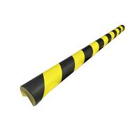 XPLKQXE Protecteur De Bord, Rayures Jaunes/Noires Haute Visibilité, Rembourrage en Mousse Résistant, Autocollant, Pare-Chocs De Sécurité De 100 Cm, Murs De Garage(Black+Yellow-100x4x2.5cm,2pcs)