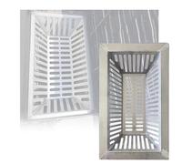 XPLKQXE Protège-gouttière, Protection Contre Les Feuilles Et Débris Kit D'installation DIY, Extérieur Grille De Drainage Avec Filtre(Silver-304,75x45x15cm/2pcs)