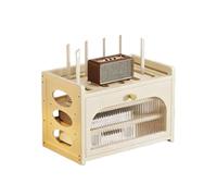 XPLKQXE Table WiFi Router Cabinet, Meuble De Rangement pour Routeur, Organisateur De Câble Salon, Bureau À Domicile, Chambre, Hall D'entrée, Bureau(Blanc,40.5x20x28cm)