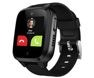 XPLORA Kidzi - Montre connectée pour Enfants (avec SIM) - 4G, Appels, Messages, Mode école, Fonction SOS, localisation GPS, Appareil Photo, podomètre - incluant 3 Mois d'abonnement Gratuit (Noir)